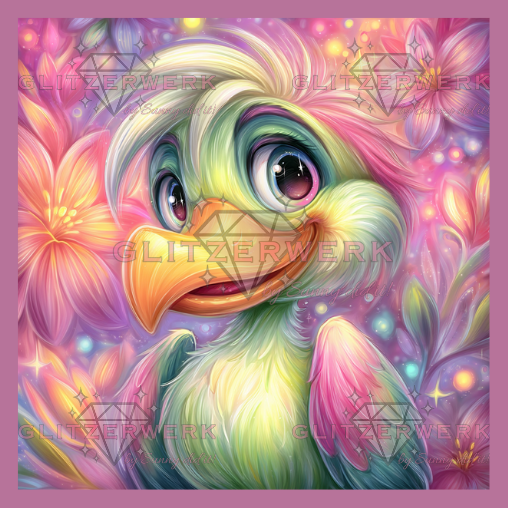 Full FairyDust Pelikan by Sunny did it! 40x40cm 60 Farben