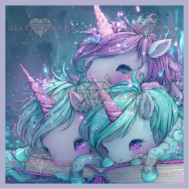 Zauberhafte Nacht by Shiny Unicorn Ai 50x50cm 75 Farben
