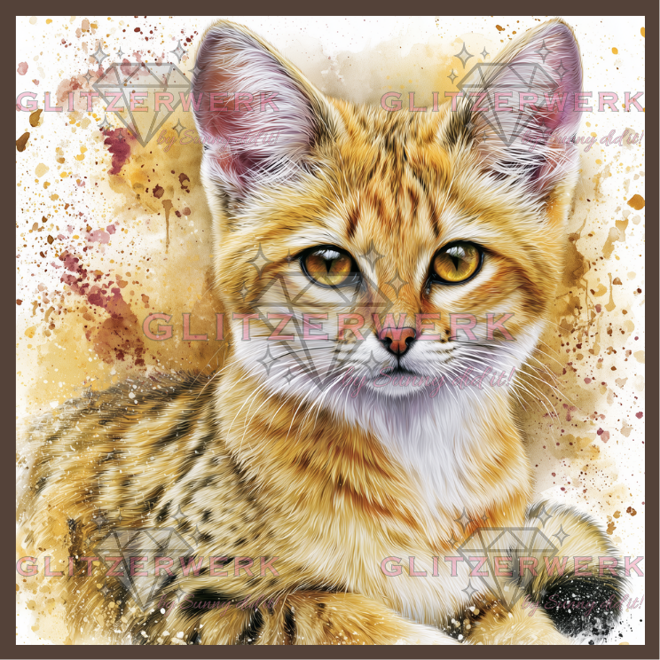 Goldkatze by Funkelreich 60x60cm 85 Farben