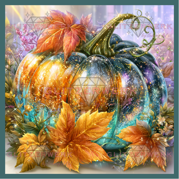 Herbstkürbis by Funkelreich 60x60cm 125 Farben