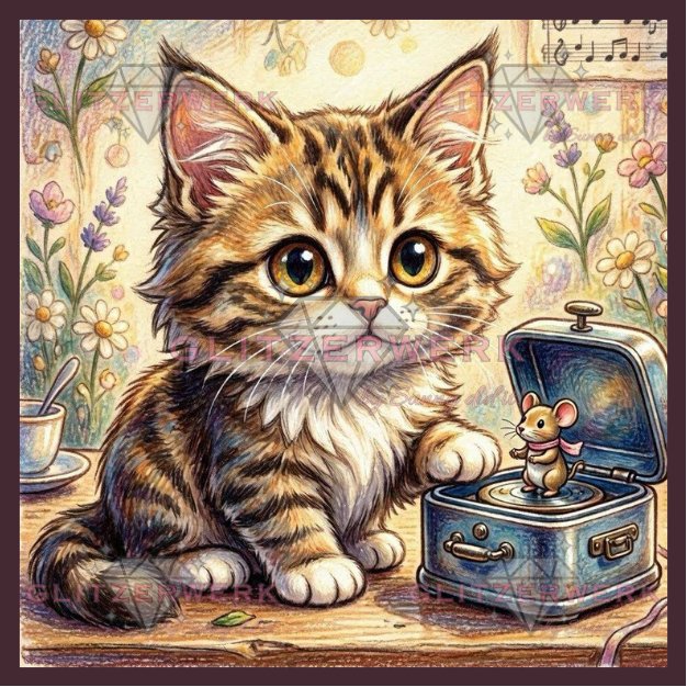 Geheimnis der Spieluhr by Teddy's Kreativchaos 50x50cm 100 Farben