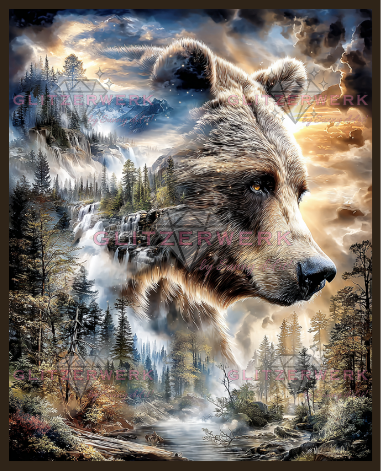 Bär in den Wäldern von Norwegen by Sunny did it! 60x75cm 125 Farben