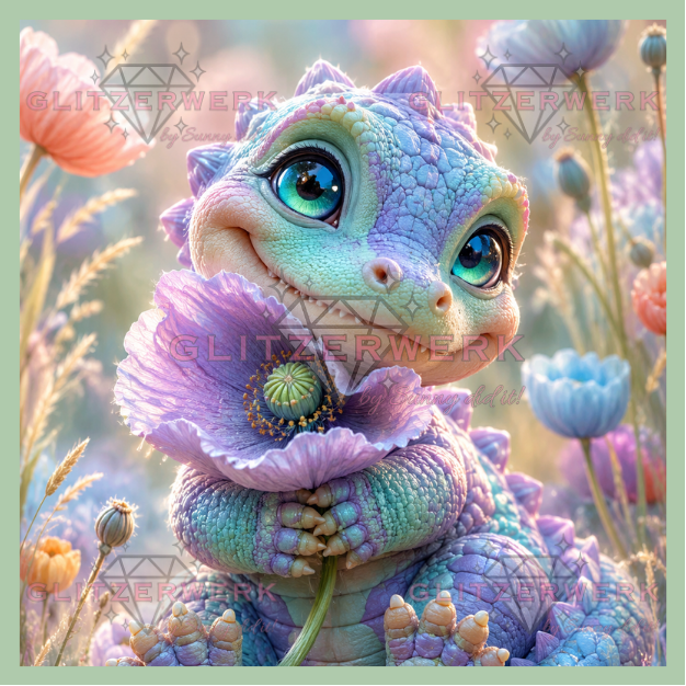 Flower Croco by nerdylovelythings 50x50cm 120 Farben