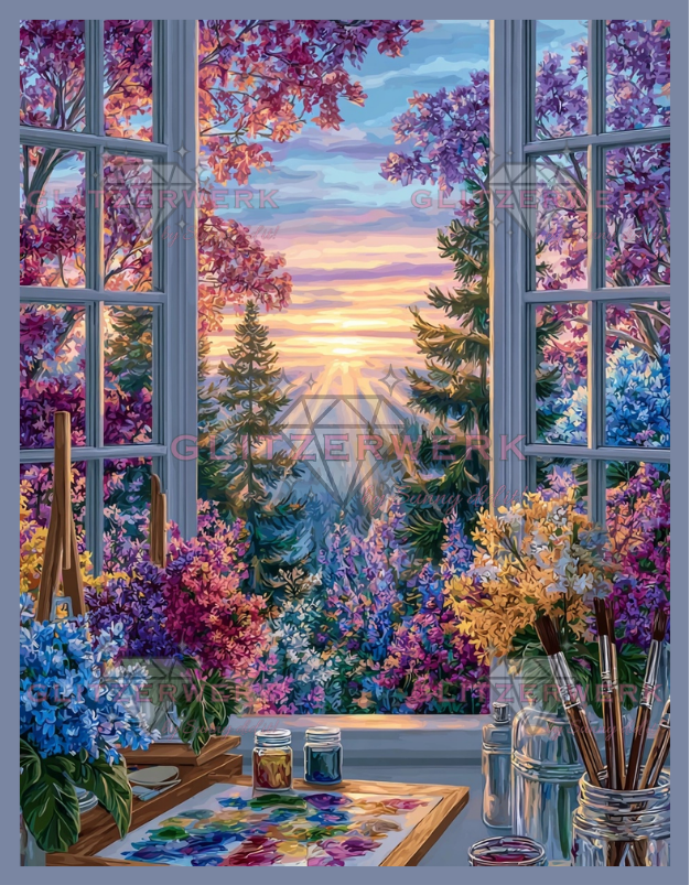 Malerischer Sonnenuntergang by Sandrietta_ai 50x65cm 135 Farben
