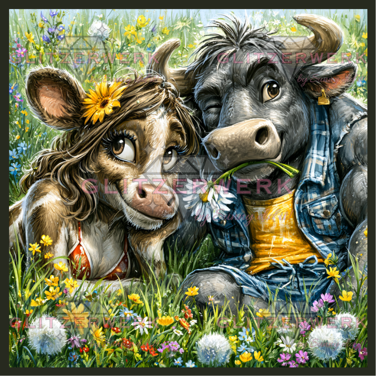 Schubidu-Muh by ST-Design 60x60cm 105 Farben