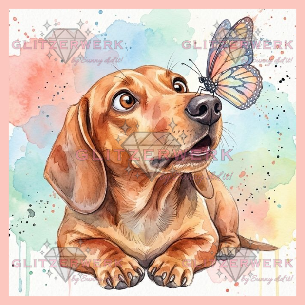 Tierische Freunde by Glitzerzwerg 50x50cm 115 Farben