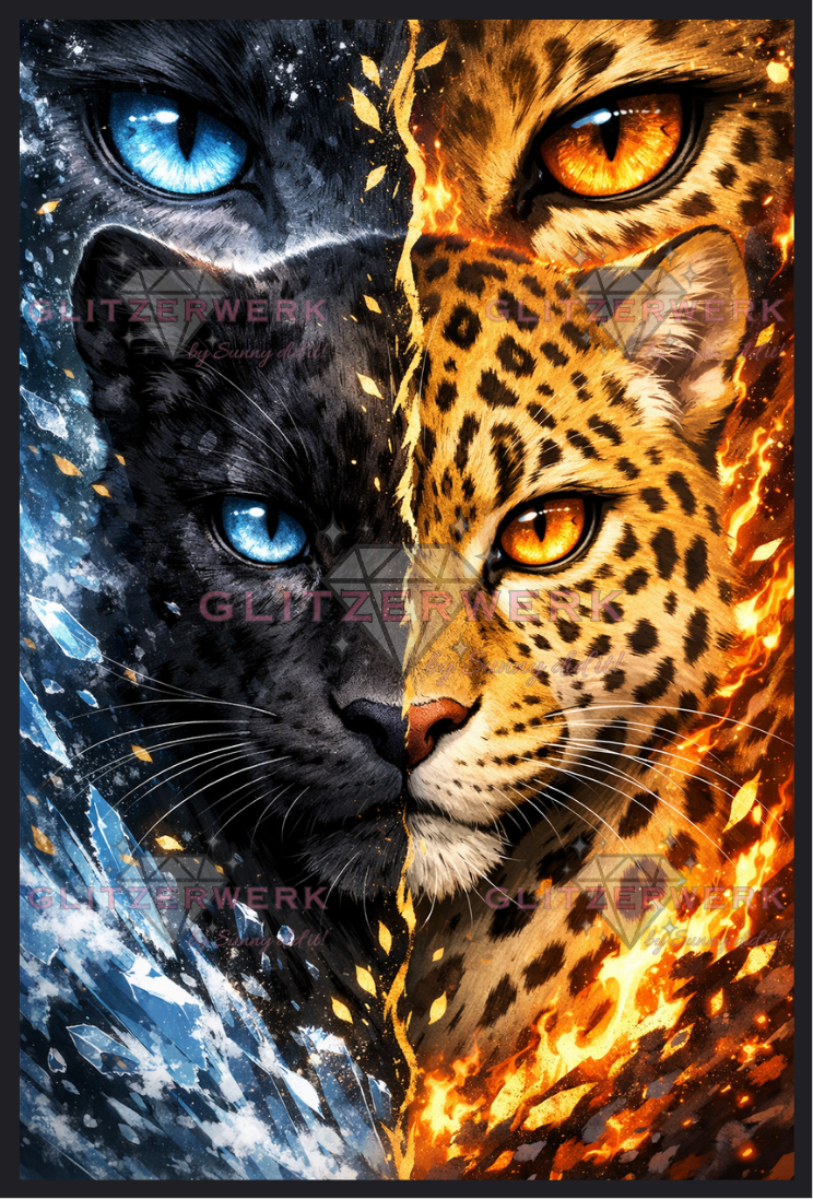 Zwischen Feuer und Eis by Teddy's Kreativchaos 60x90cm 130 Farben