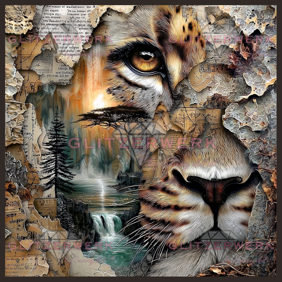 Seele der Savanne by Pixel Zauber 80x80cm 150 Farben