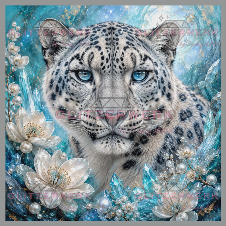 Die weiße Wächterin by Christa.fe KI 60x60cm 105 Farben