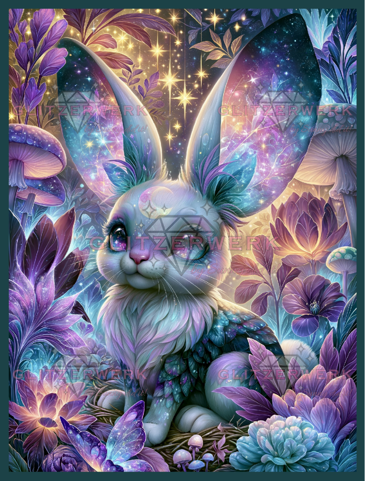 Galactic Rabbit by Sweet_Loco_AI 60x80cm 130 Farben