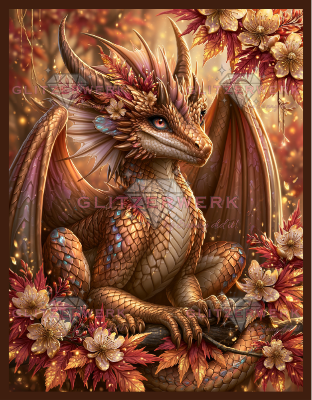 Golden Dragon by Sweet_Loco_AI 50x65cm 125 Farben