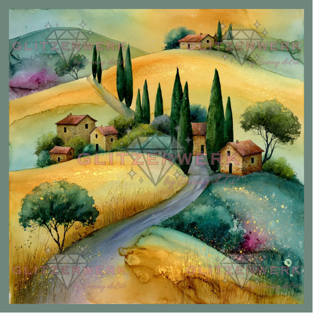 Goldene Hügel by Marli Forst 50x50cm 95 Farben