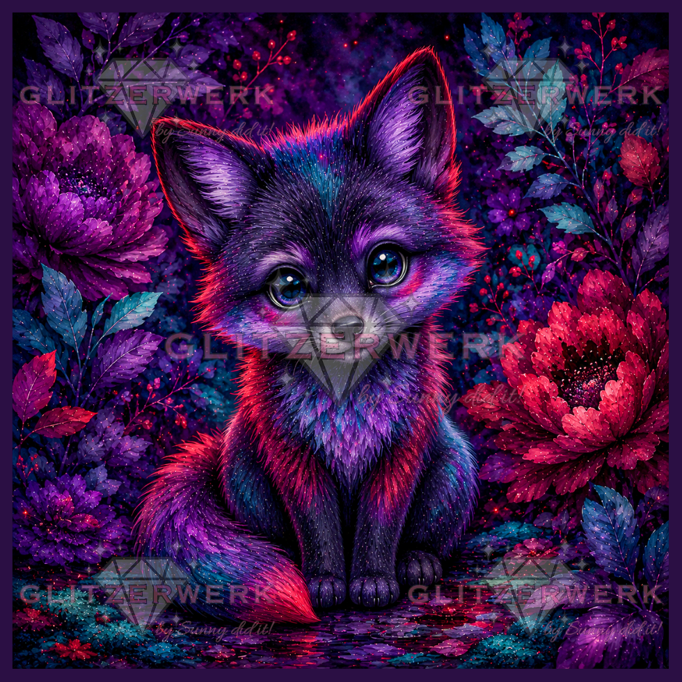 Violettes Flüstern by Tiki_DIAMONDS.ai 70x70cm 85 Farben
