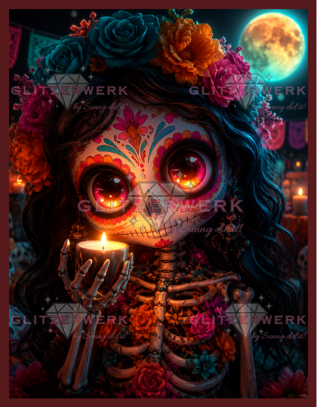Light de los Muertos by nerdylovelythings 50x65cm 90 Farben