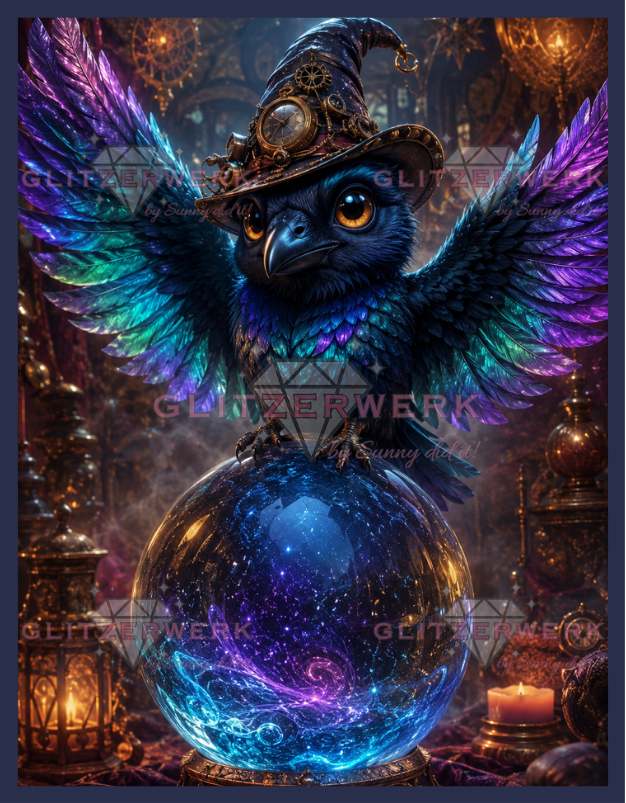 Magic Raven by nerdylovelythings 50x65cm 95 Farben