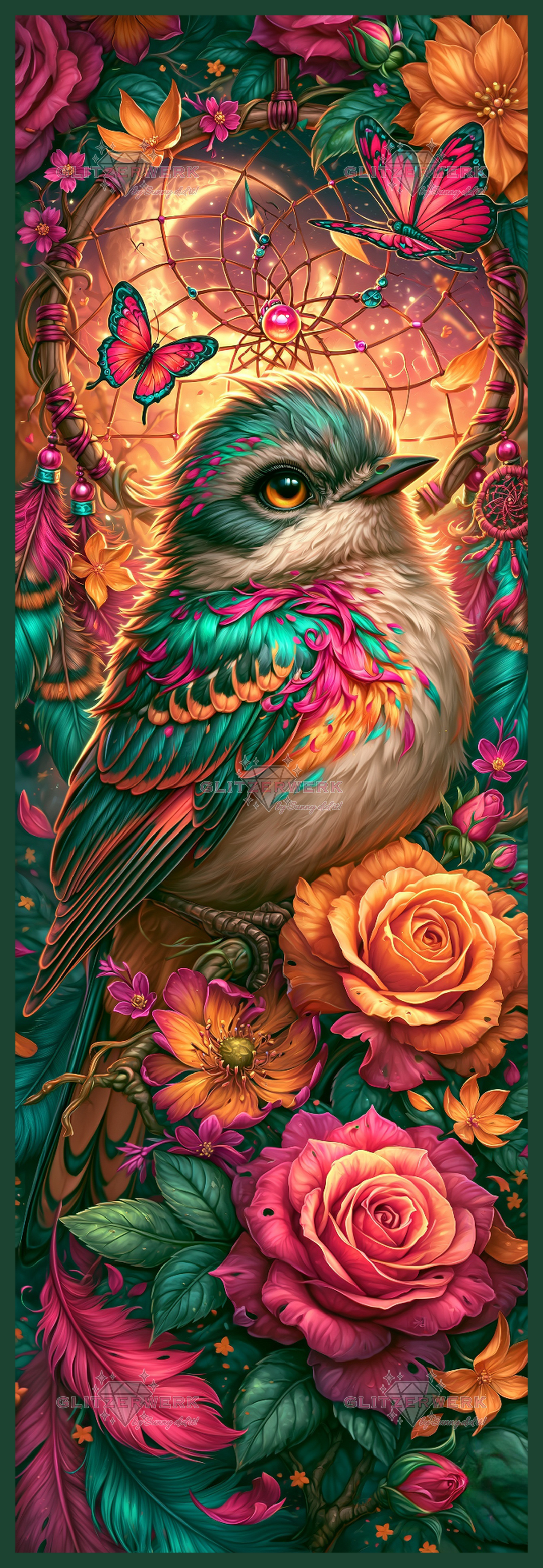 Full FairyDust Dreaming Bird by Sweet_Loco_AI 50x150cm 60 Farben