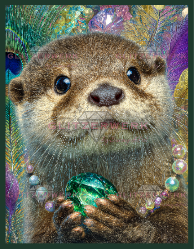Emerald Otter by Funkelreich 50x65cm 105 Farben