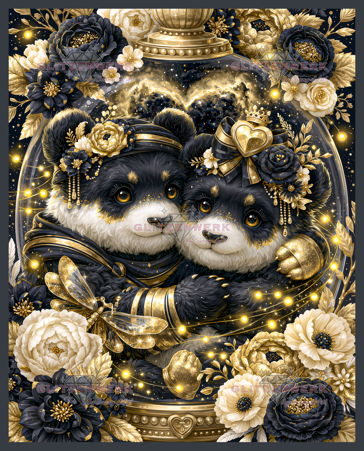 Pandalove by Funkelreich 60x75cm 105 Farben