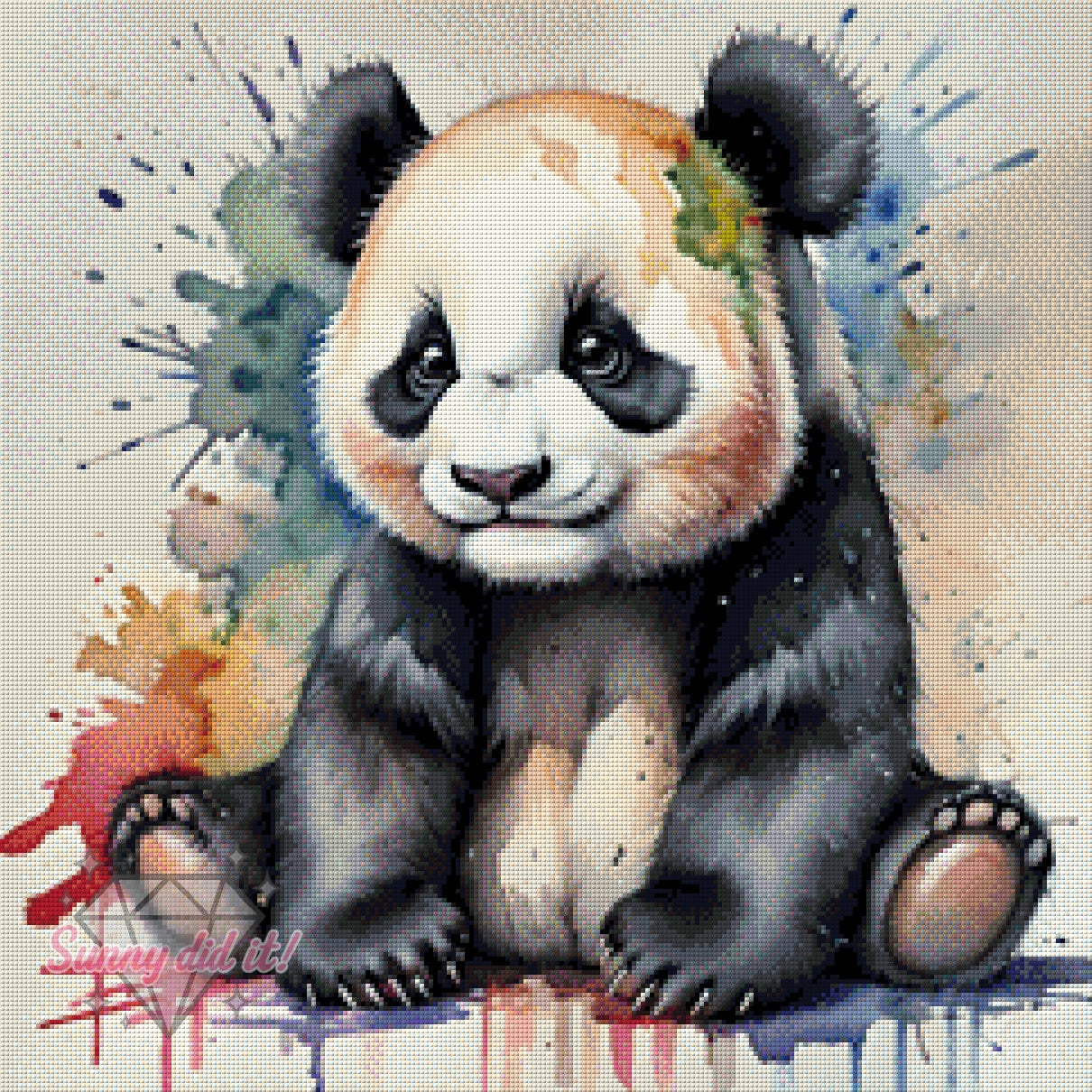 Aquarell im Pandafell by Sunny did it!