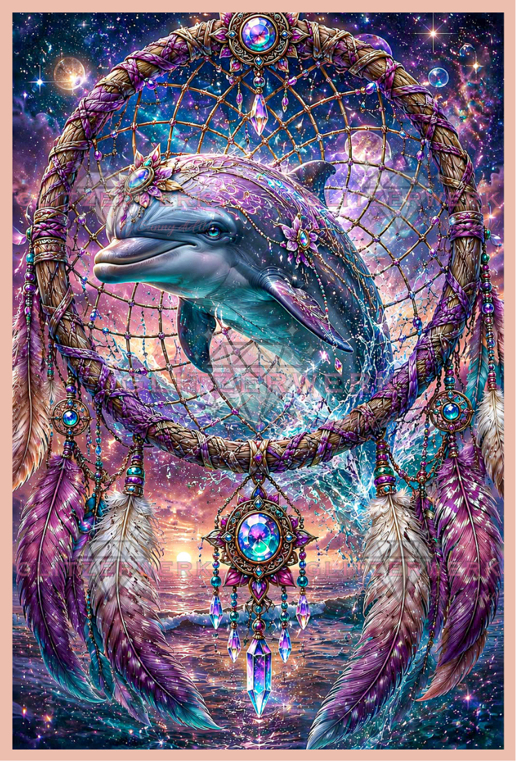 Traumfänger des Ozeans by Funkelreich 90x60cm 140 Farben
