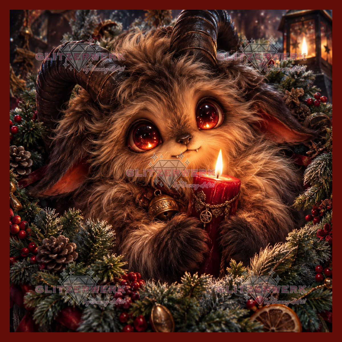 Weihnachtskobold by nerdylovelythings 50x50cm 75 Farben