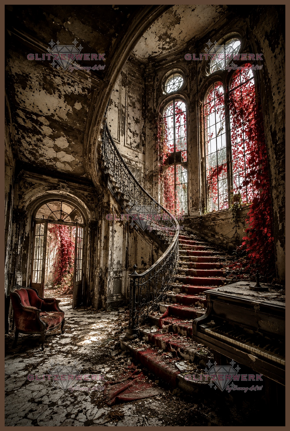 Das vergessene Herrenhaus by CaroFelicia 90x135cm 130 Farben