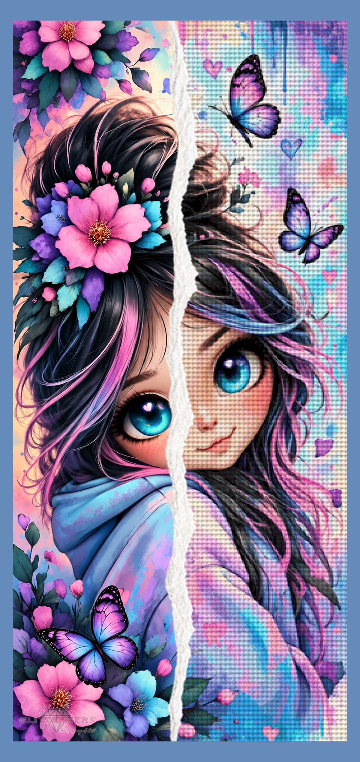 Butterfly Dreams by Tiki_DIAMONDS.ai 65x140cm 160 Farben