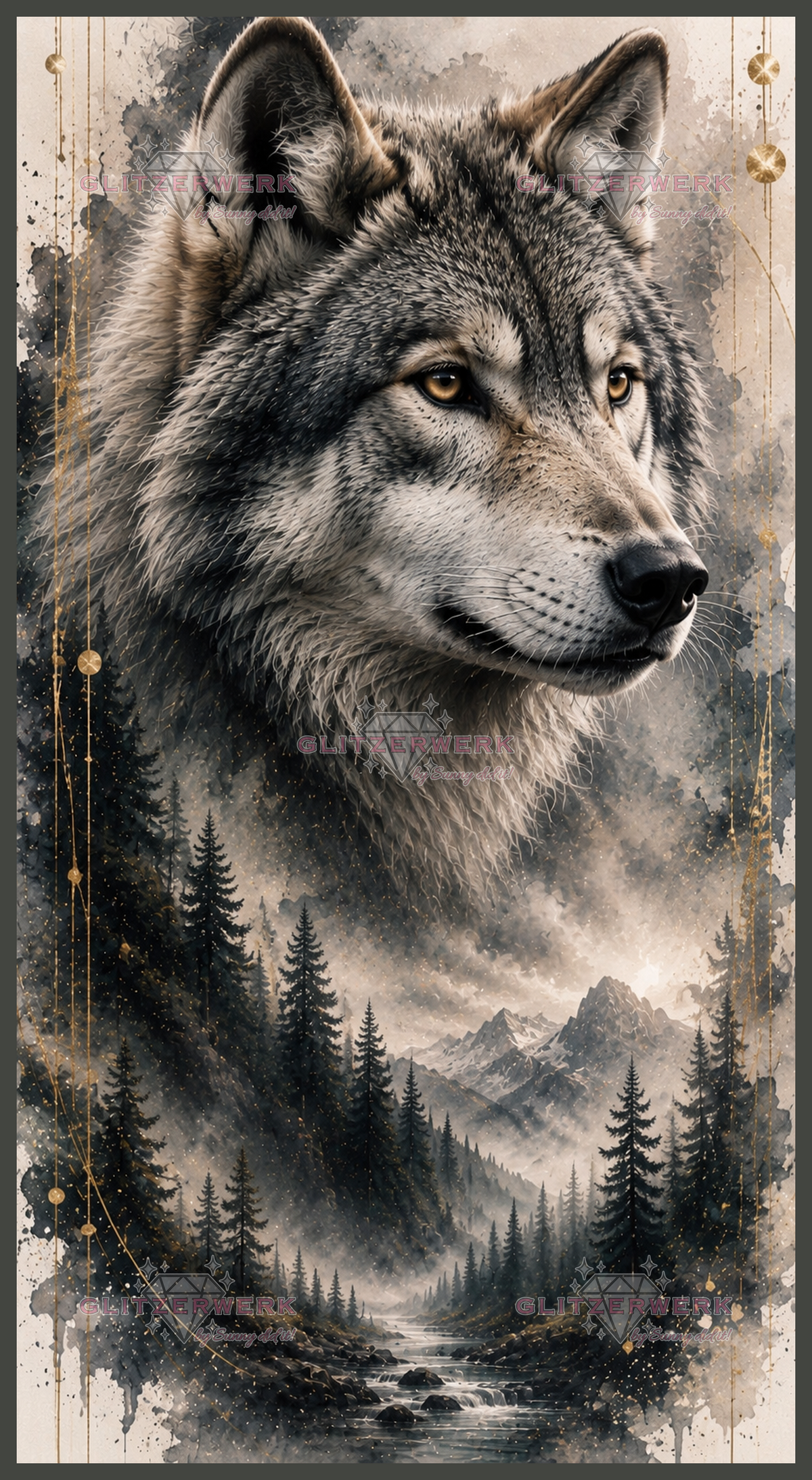 Wächter der Wälder by Kaira AI Art 70x130cm 75 Farben