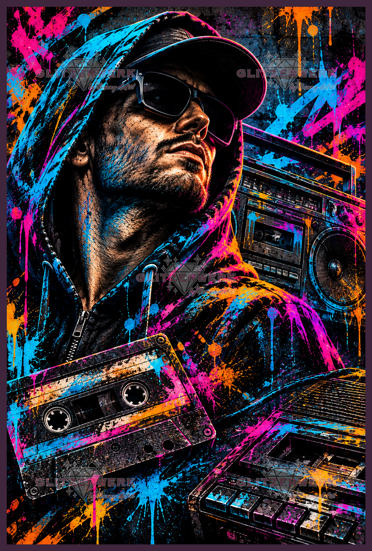 Back to the Beats by Kaira AI Art 80x120cm 210 Farben