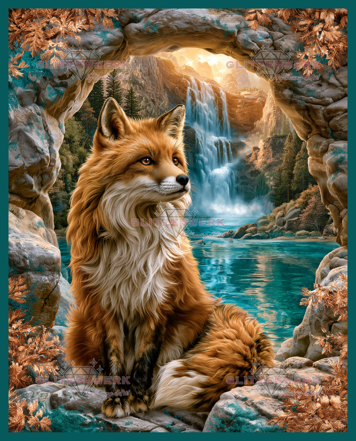 Verborgenes Paradies by Funkelreich 60x75cm 115 Farben