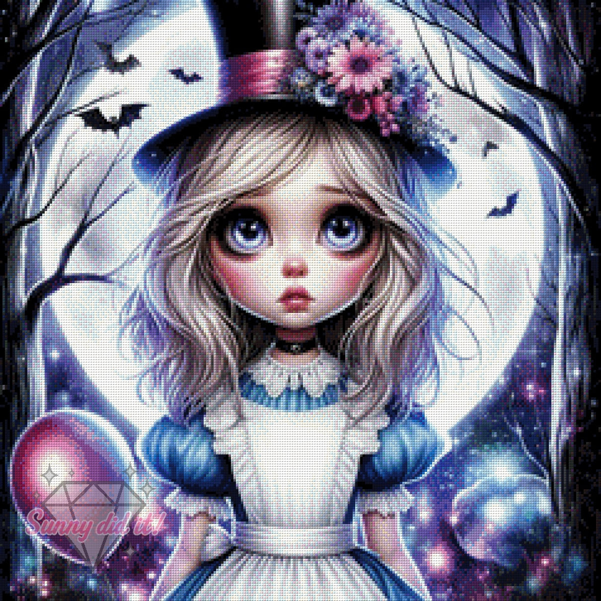 Full moon instead of Wonderland by Cre8tive Diamond Art
