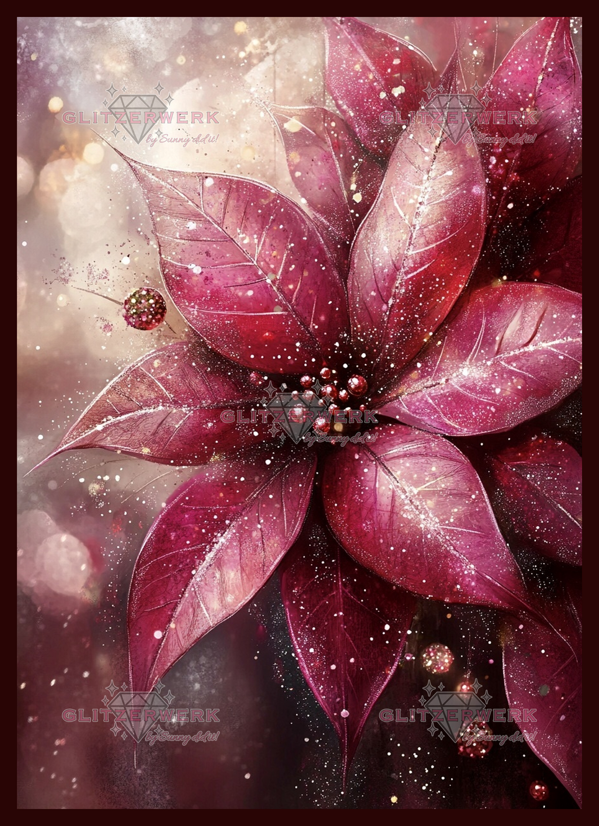 Malerischer Weihnachtsstern 2.0 by CaroFelicia 50x70cm 115 Farben