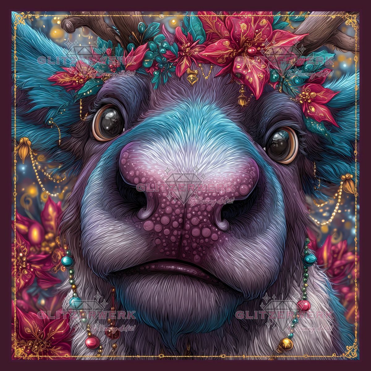 Schau mir in die Augen by Funkelreich 60x60cm 115 Farben