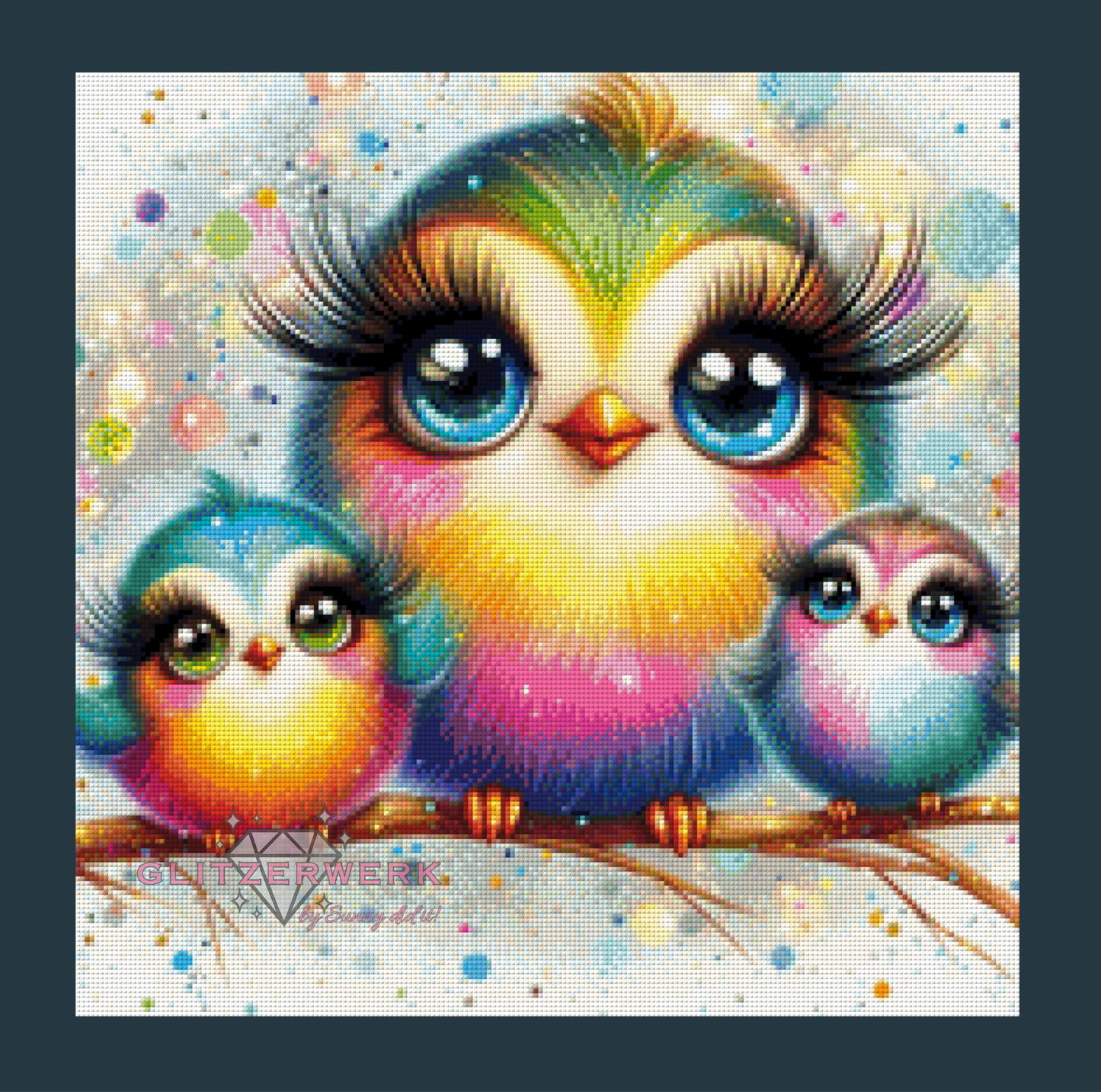 Familie Pieps by Christa.fe KI 50x50cm 140 Farben