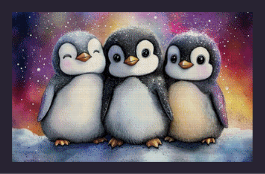 Die Drei vom Schneekristall by CaroFelicia 80x50cm 114 Farben