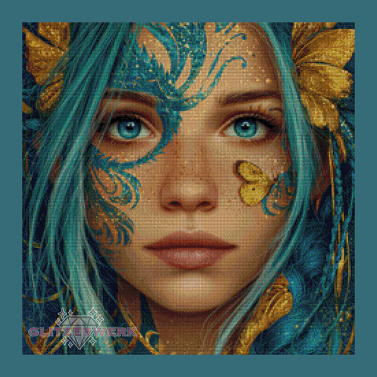 Teal Beauty by Funkelreich 60x60cm 100 Farben