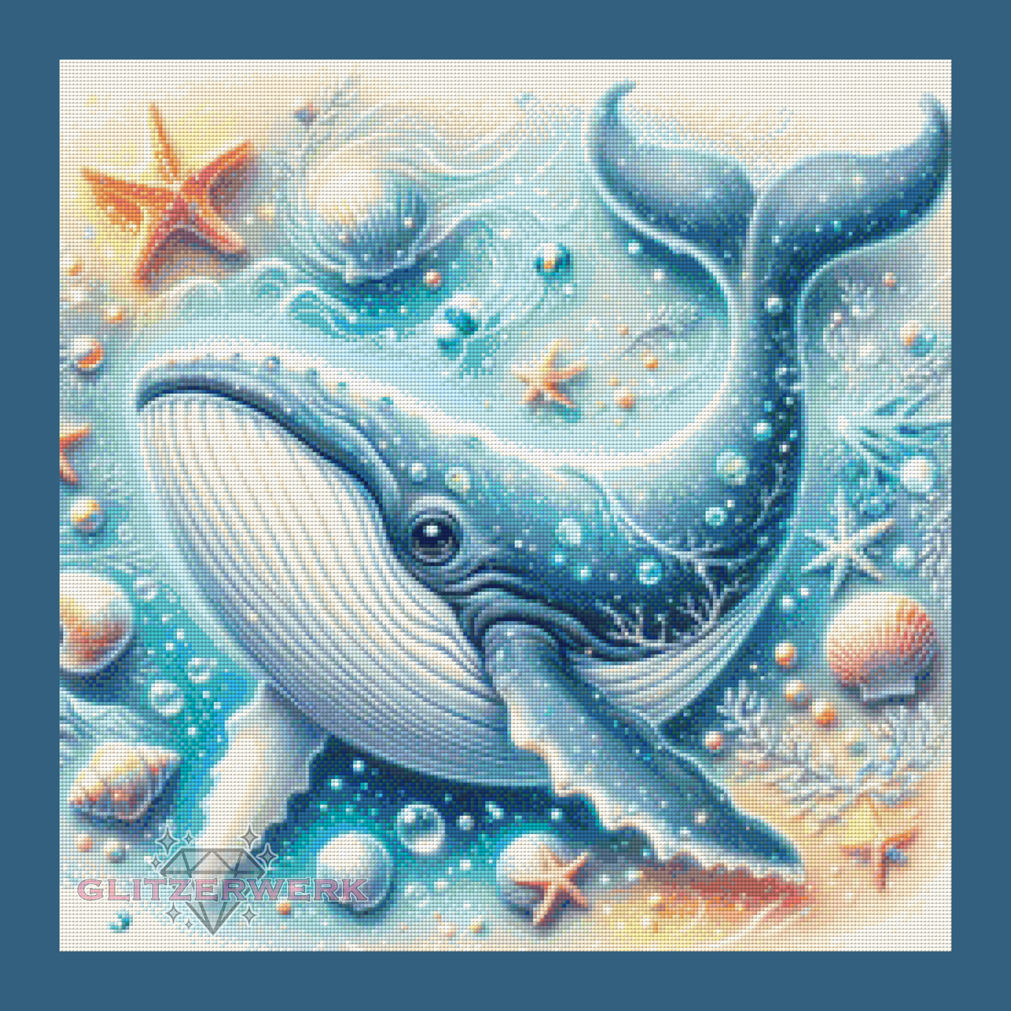 Beach Whale by Teddy's Kreativchaos 60x60cm 95 Farben