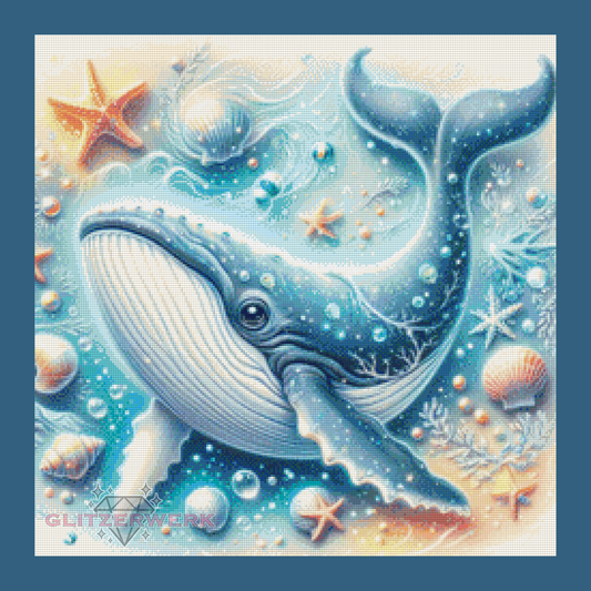 Beach Whale by Teddy's Kreativchaos 60x60cm 95 Farben