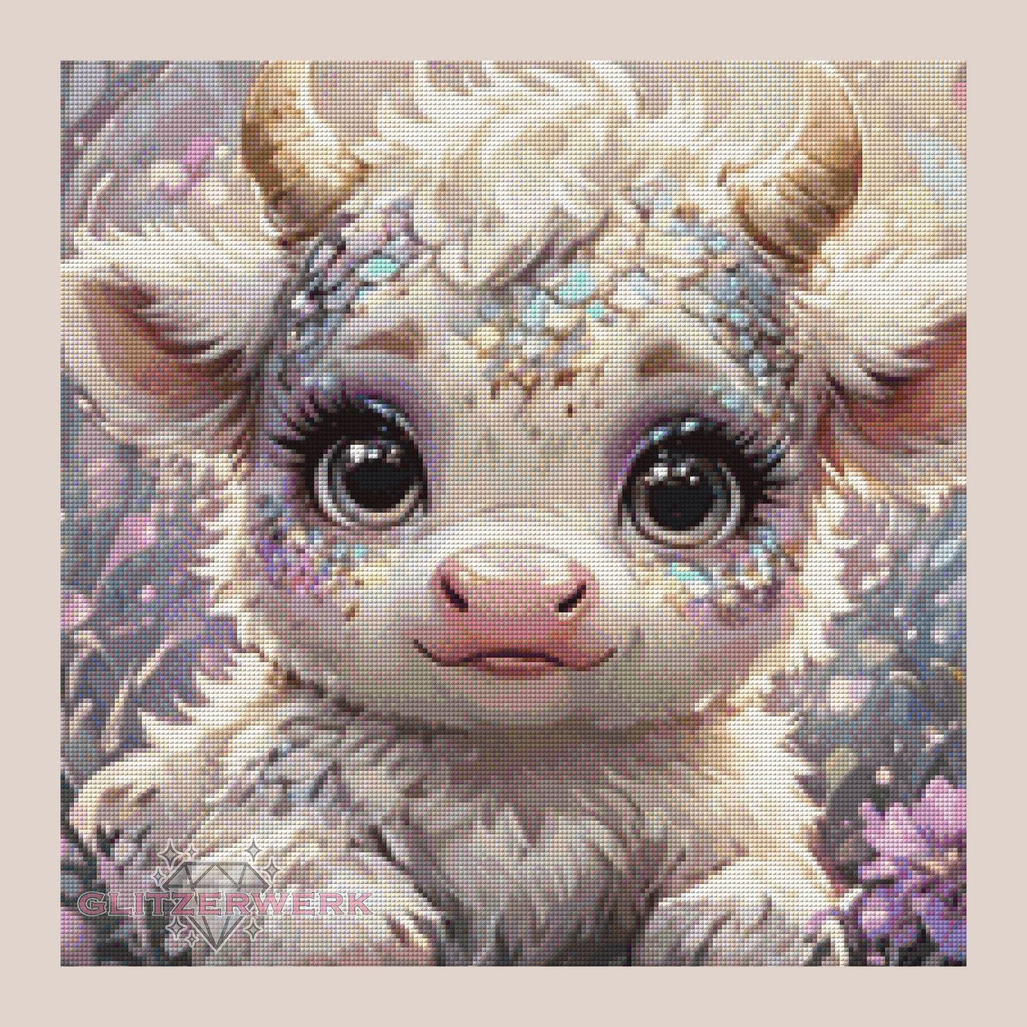 Little Moo by AI Design by JB 50x60cm 90 Farben