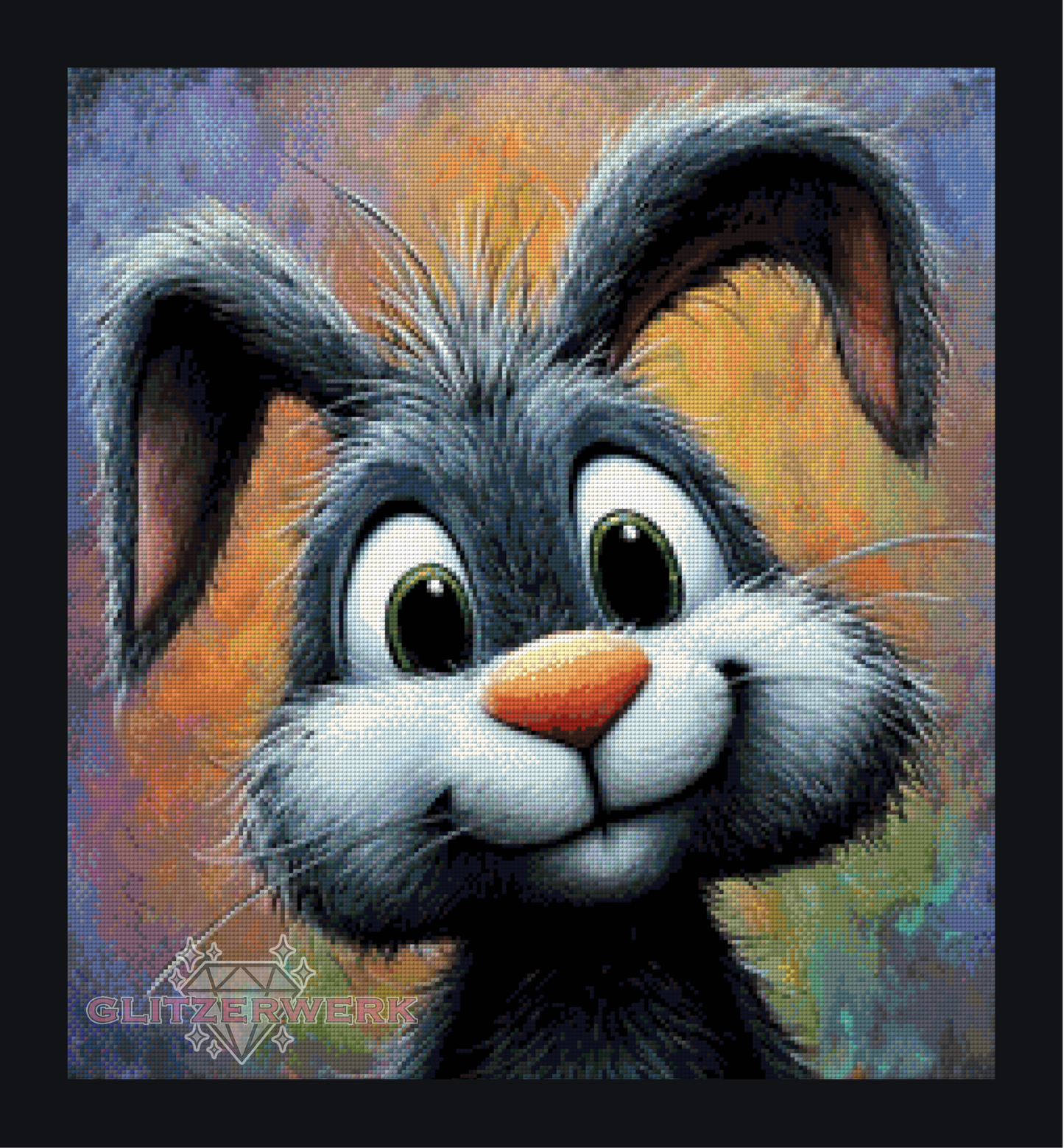 Hello Bunny by CaroFelicia 55x60cm 100 Farben