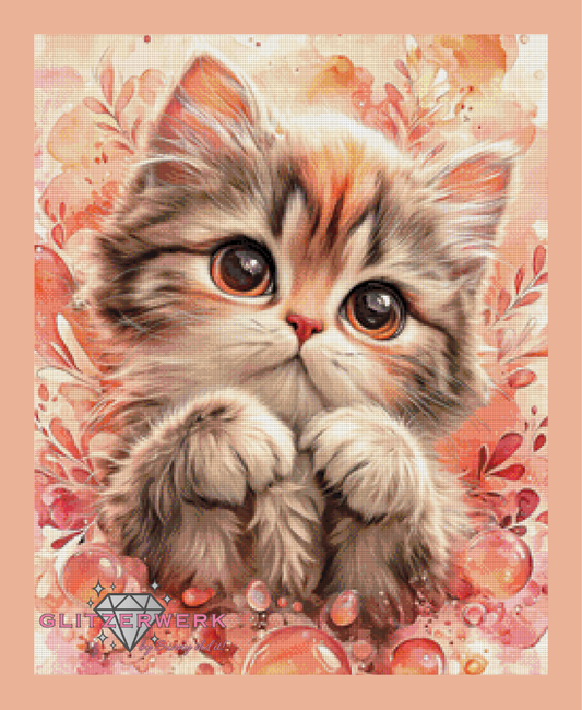 Cute Kitty by Sweet_Loco_AI 60x75cm 110 Farben