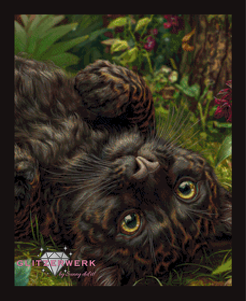 Playful Kitty by Funkelreich 60x75cm 90 Farben
