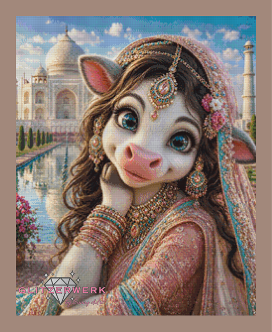 Bollywood Moo by Kaira AI Art 60x75cm 105 Farben