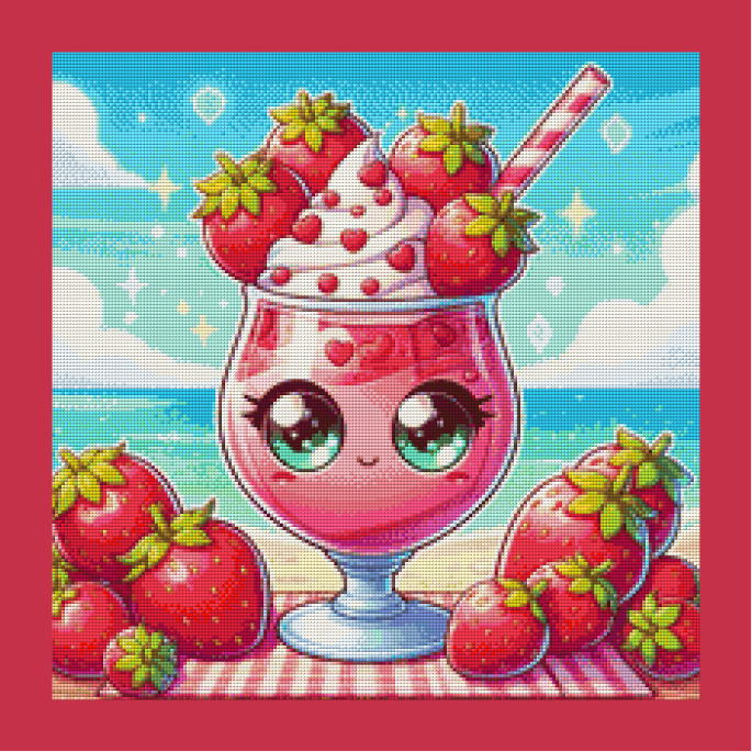 Erdbeer Cocktail by Silvia-ki 50x50cm 70 Farben