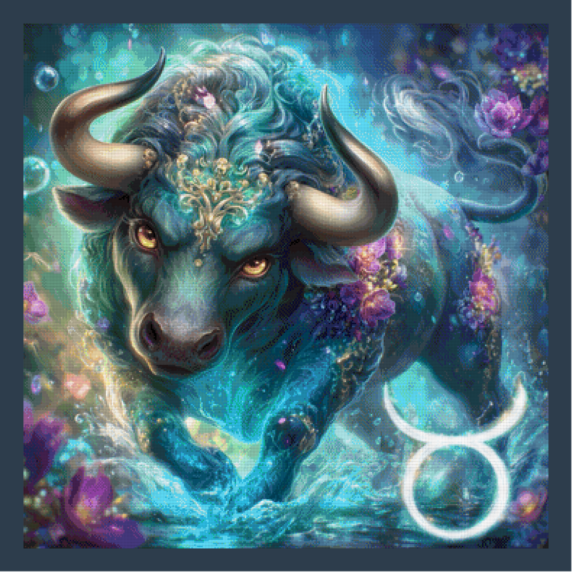 Stier by Sweet_Loco_AI 90x90cm 150 Farben