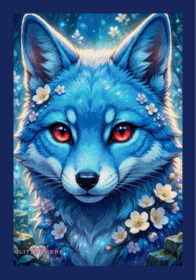 Midnight Fox by tiki_DIAMONDS.ai 50x75cm 95 Farben