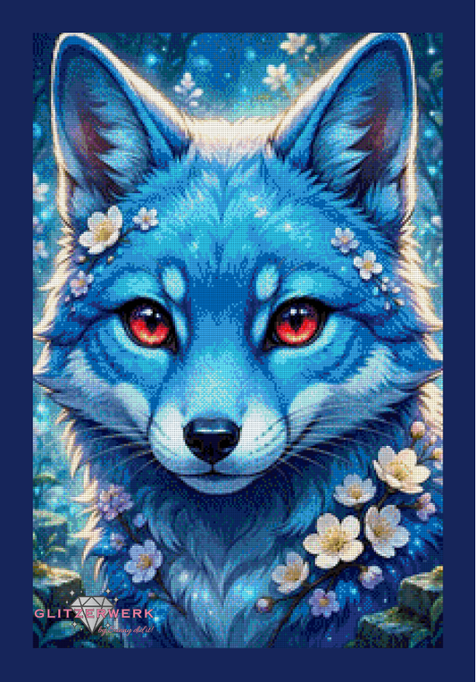 Midnight Fox by tiki_DIAMONDS.ai 50x75cm 95 Farben