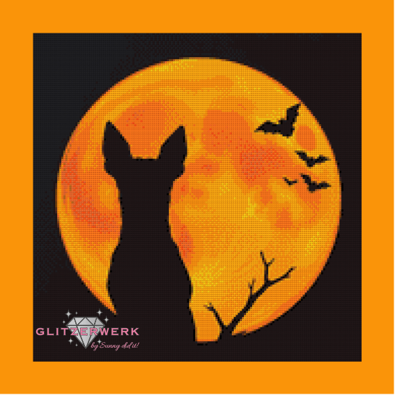 Silhouette der Nacht by Sunny did it! 40x40cm 20 Farben