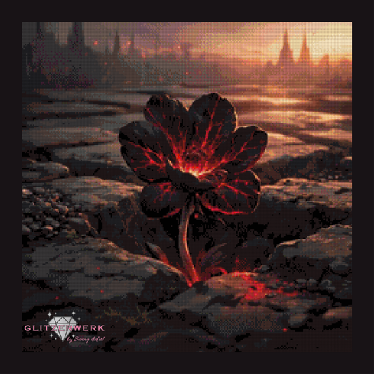 Feuerblume by tiki_DIAMONDS.ai 60x60cm 90 Farben
