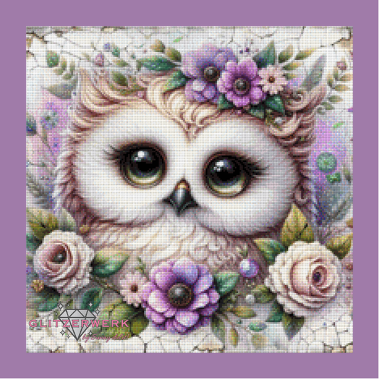 Enchanted Owl by AI Design by JB 50x50cm 100 Farben